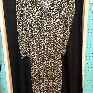 Banana Republic Leopard Print Midi Dress